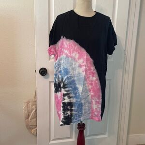 NWOT Anthropologie -Electric & Rose tie dye back dress, gauze fabric size medium